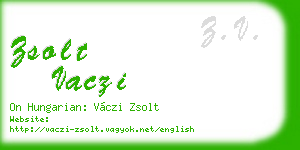 zsolt vaczi business card